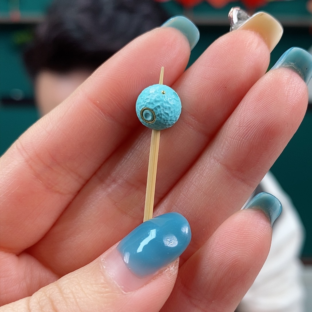 绿松石珠宝奇石18K金镶嵌