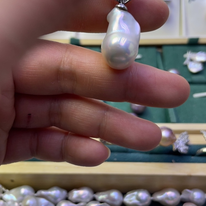 淡水珍珠吊坠(不含链)合金