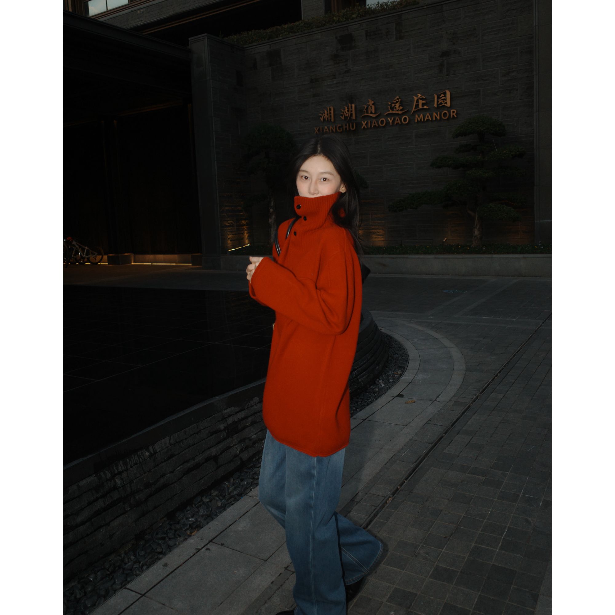 【LiuSanSan】100绵羊毛时尚百搭简约半高领毛衣5889