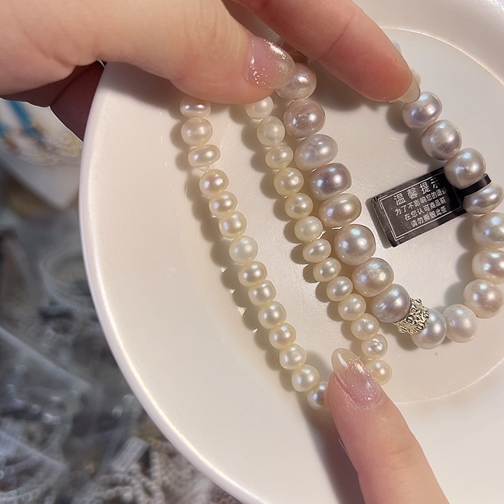 银S925镶嵌淡水珍珠设计款天然淡水珍珠