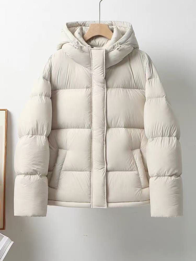 连帽防水厚款女百搭女士轻薄短款可拆卸韩版