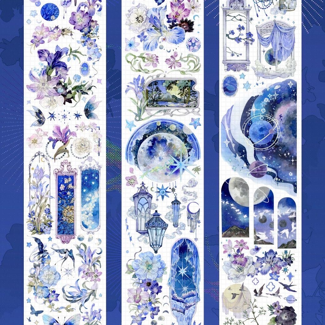 250710自选加购花花人物暗黑造景网红手帐胶带新品