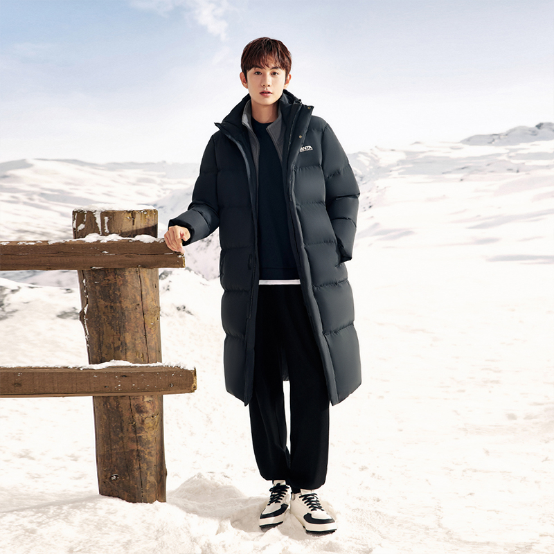 安踏新款中长款羽绒服连帽加厚保暖休闲防风羽绒外套152517922R