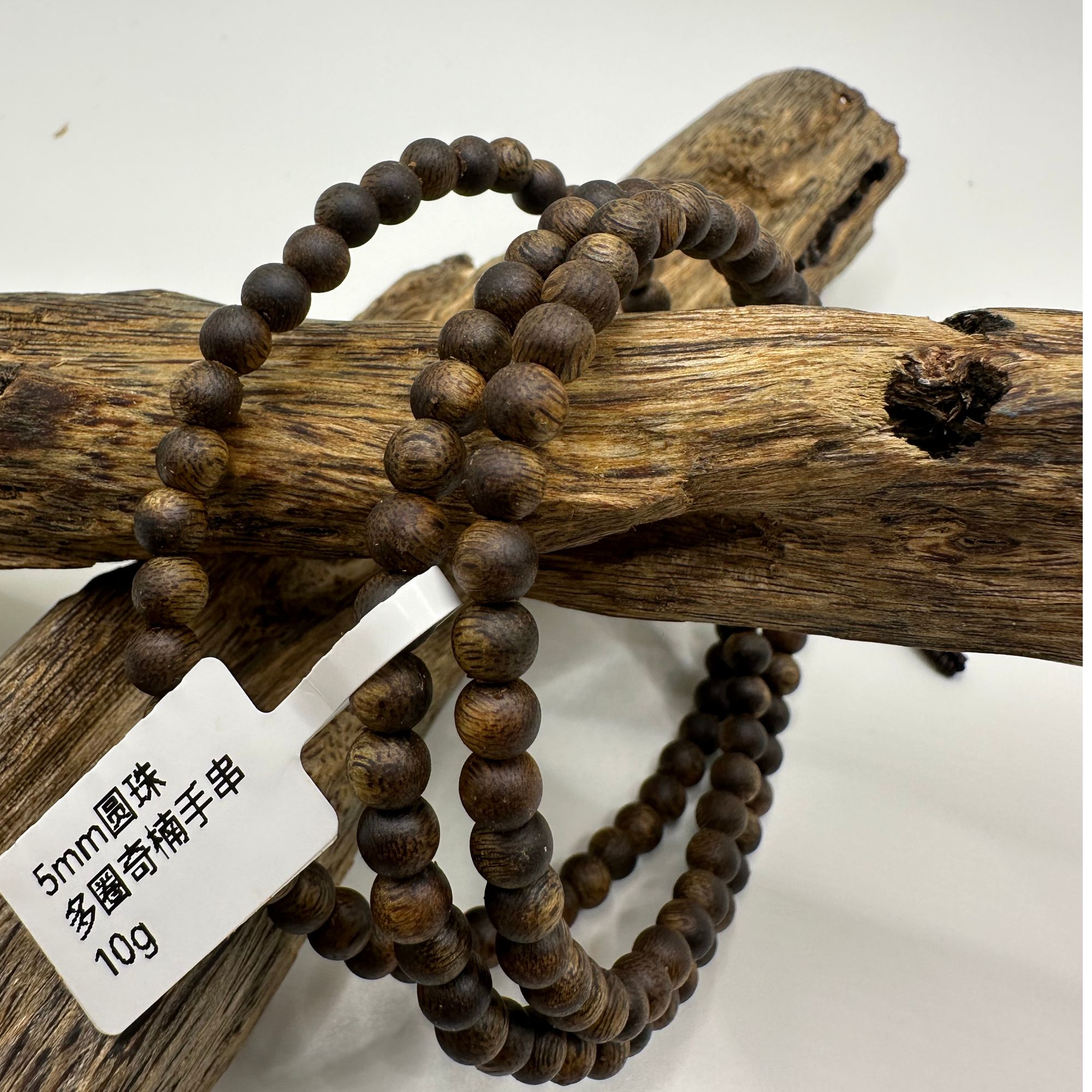 沉香老白棋沉香棋楠手串5mm99沉纯天然手工打磨手串