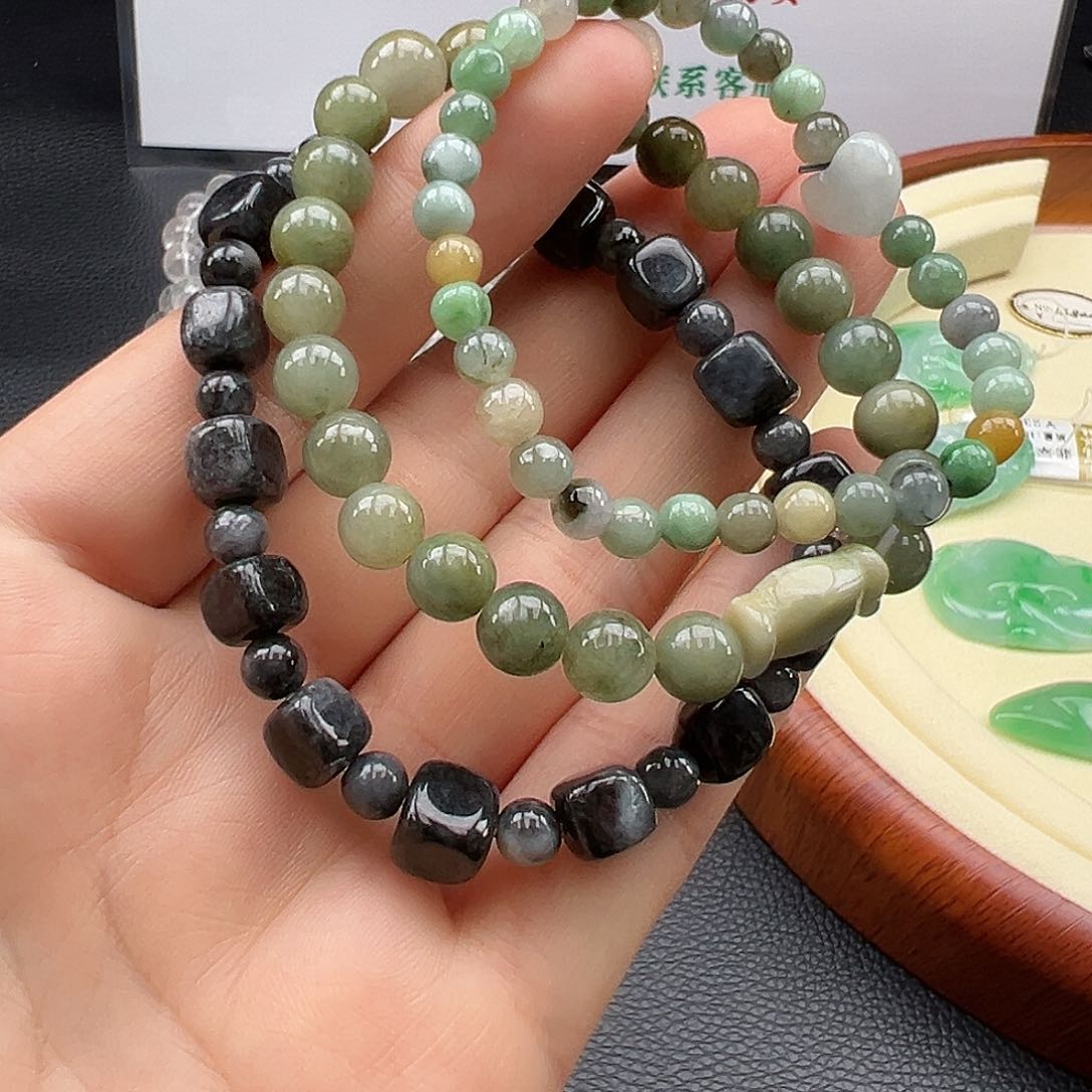 翡翠手链未镶嵌翡翠手串