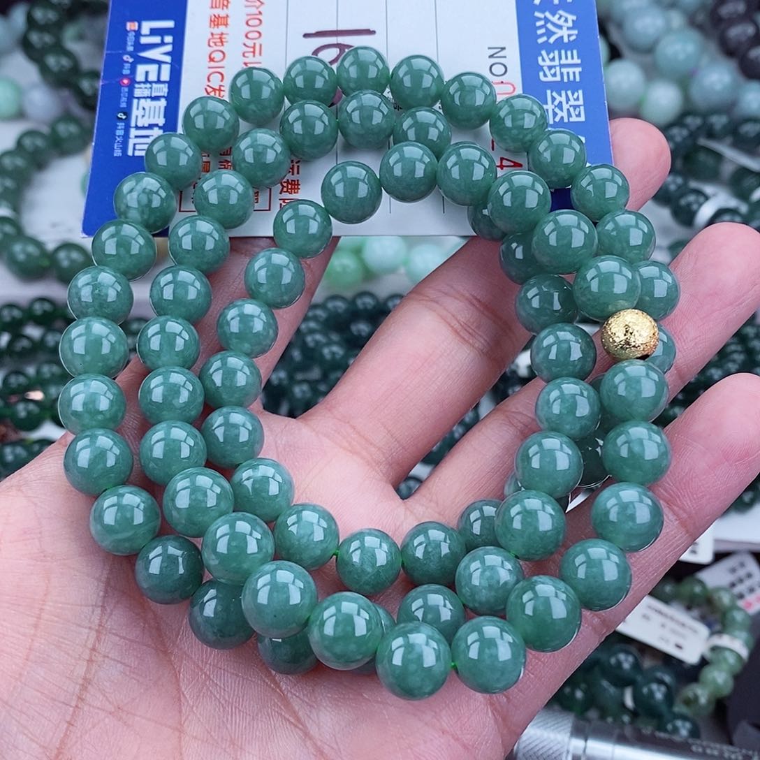 翡翠毛衣链未镶嵌