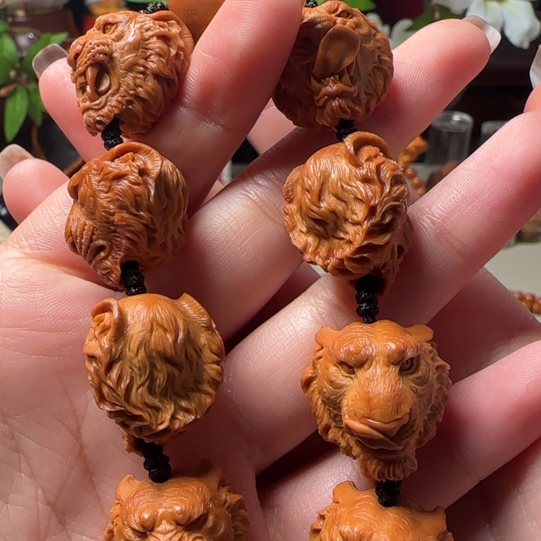 主***律橄榄核手串/手链虎头