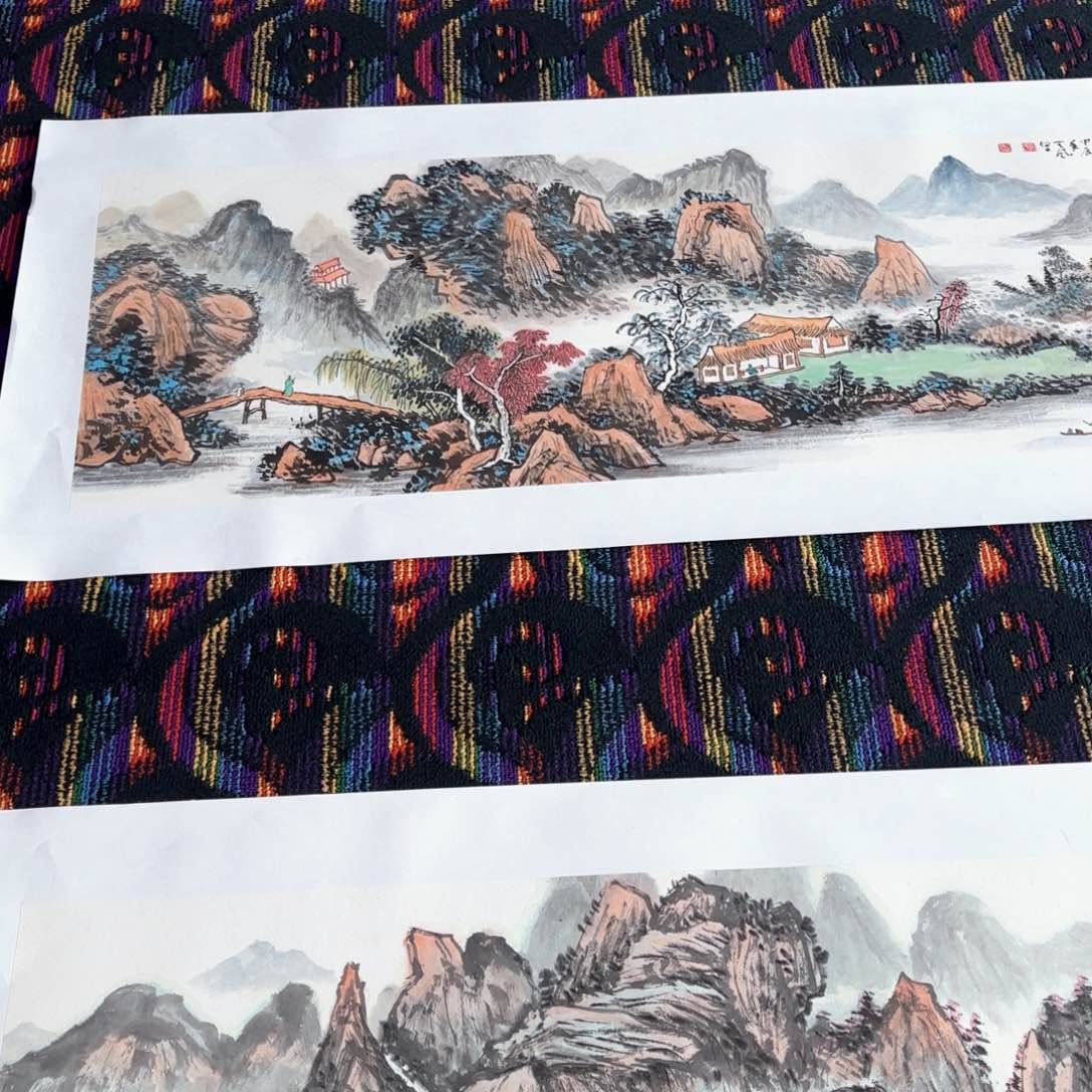 国画泾**校徐广钢180/50山水马