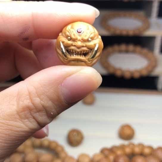 猴头核桃吊坠单颗