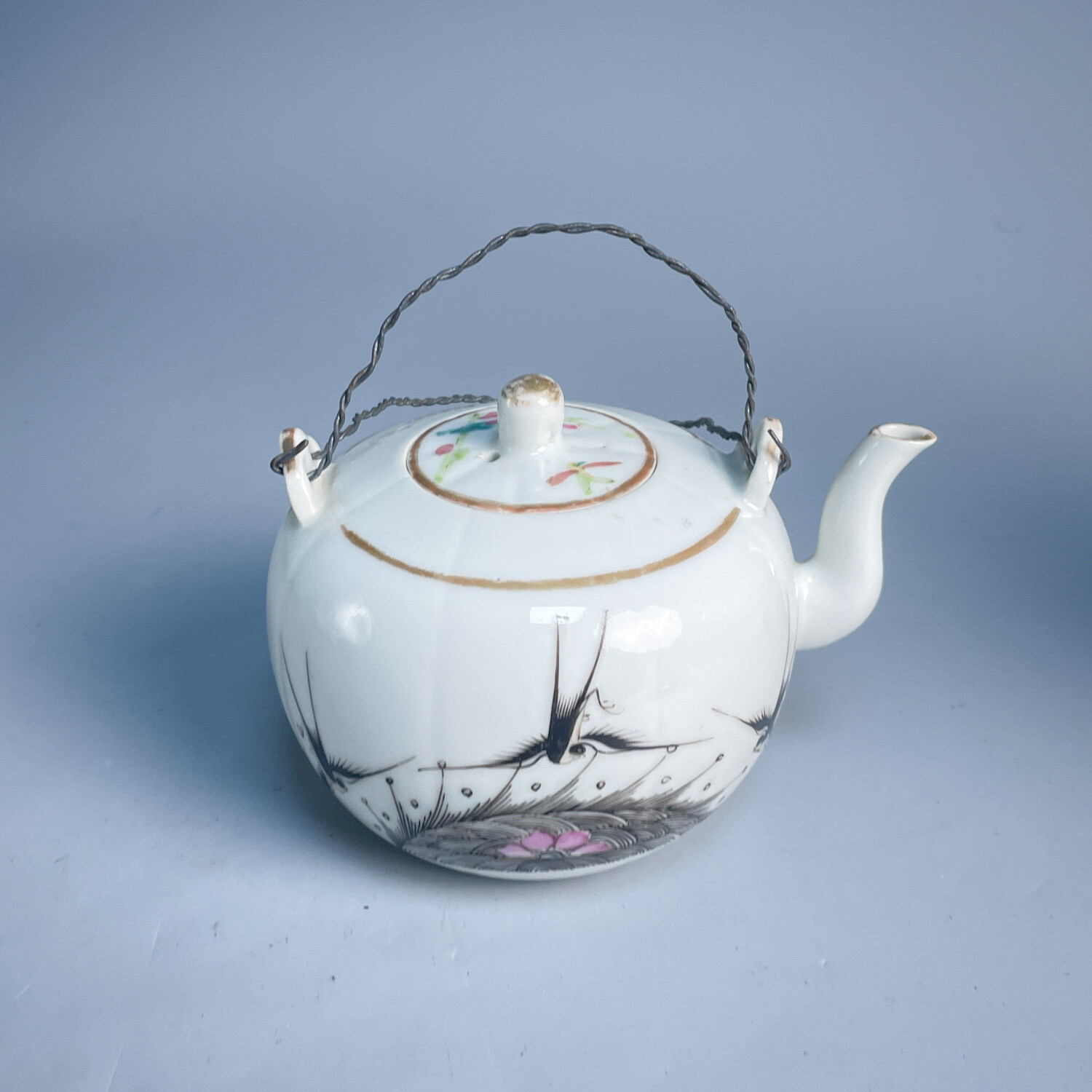 清同治粉彩花鸟壶-M25GJ000816