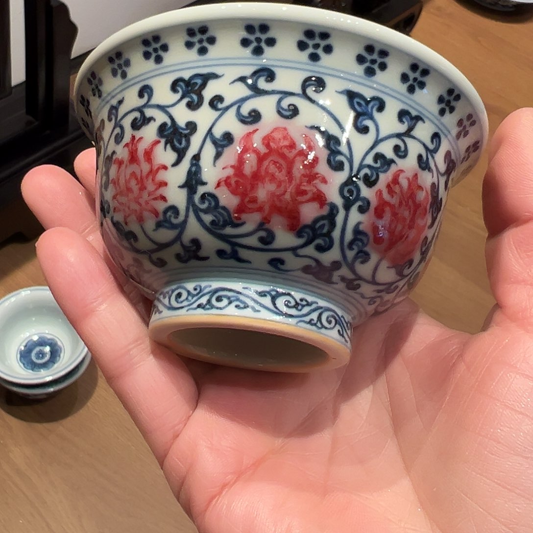 不晓堂柴窑原矿青花釉里红