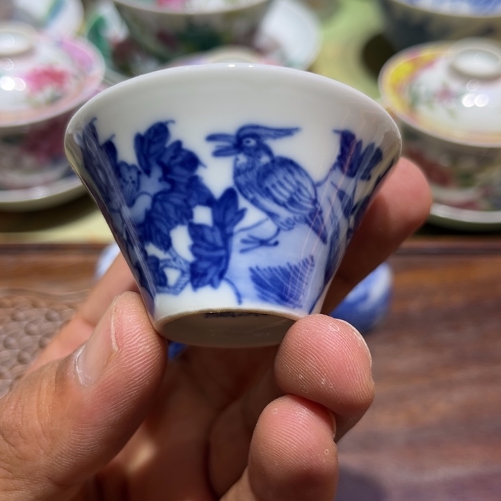  纯手绘精品盖碗杯