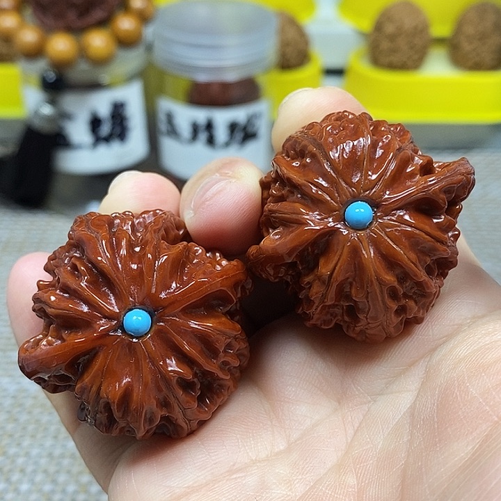 文玩核桃把件磨盘