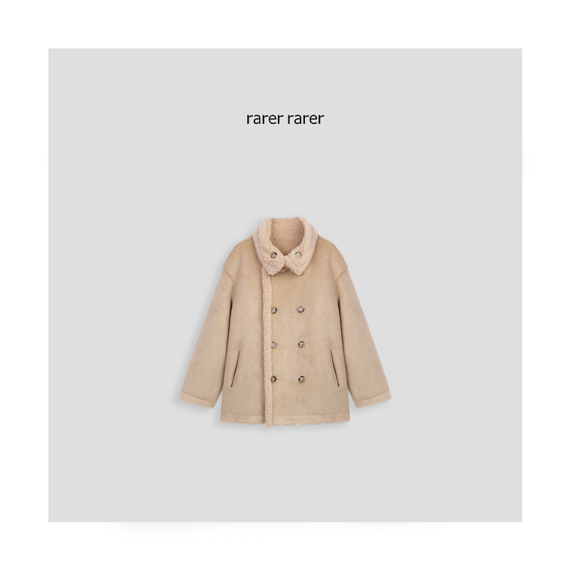 【rarer rarer】25AW“初晨微光”两面穿双排扣羊毛大衣 2503219