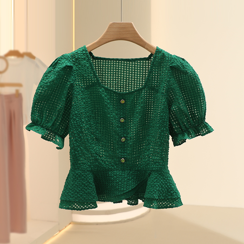 【ka】韩系露锁骨精致上衣百搭套头衫2025夏季新款专柜撤柜女装