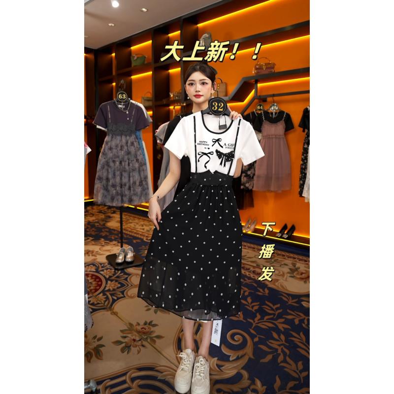 【Linda】【59】夏季轻奢气质拼接显瘦微胖显瘦连衣裙JC-A3359