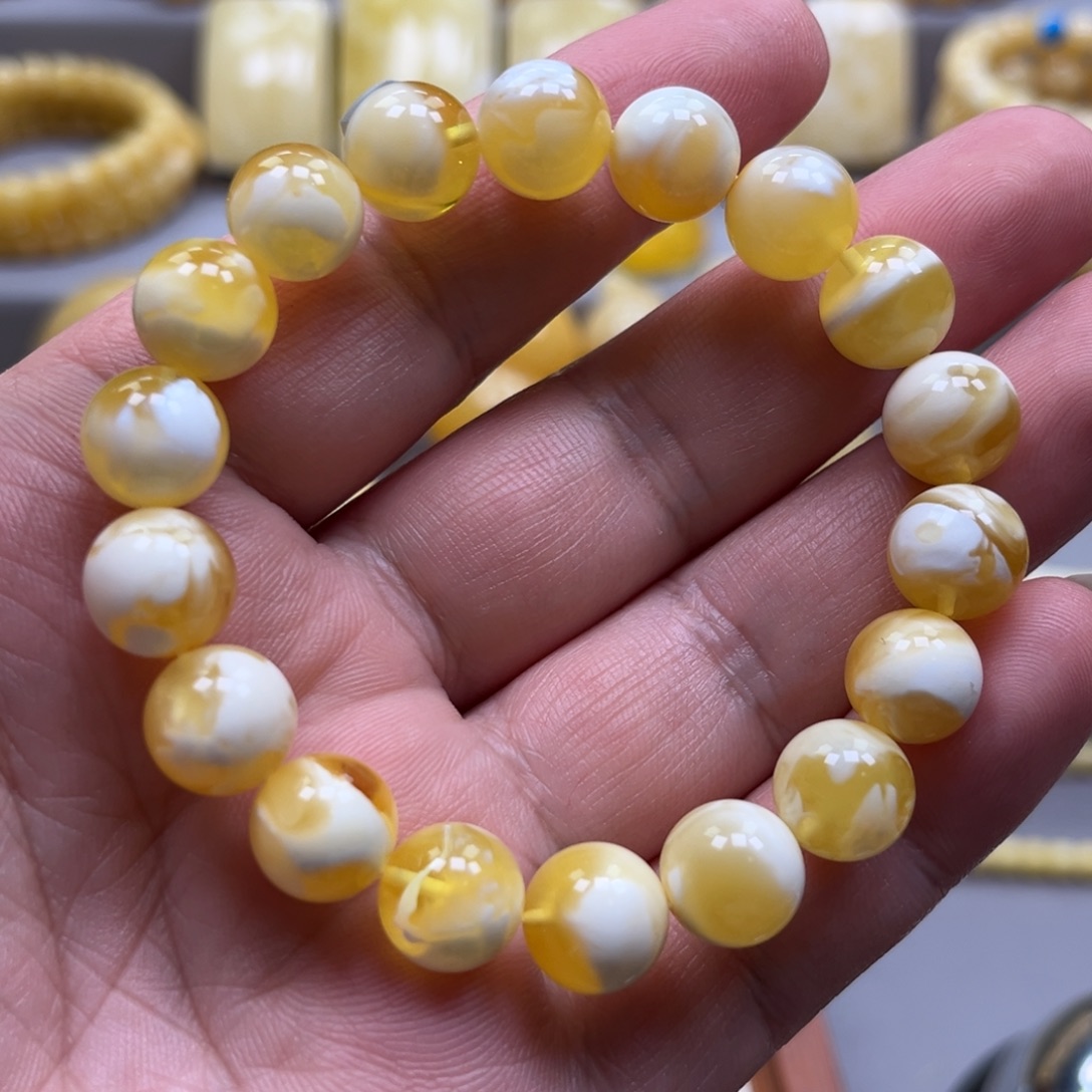 琥珀未镶嵌手链手串
