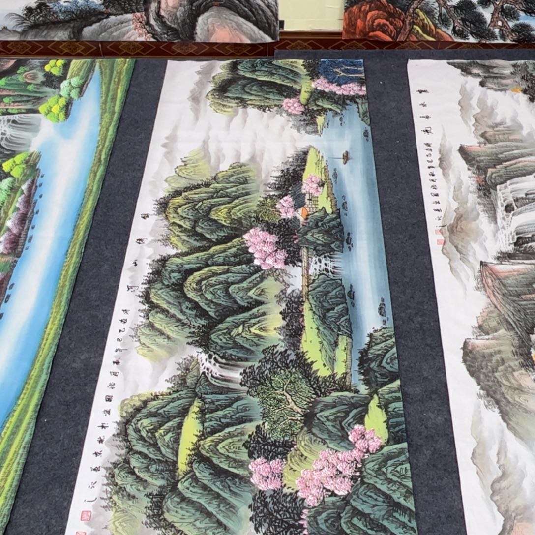 用***6国画四尺山水风光无限