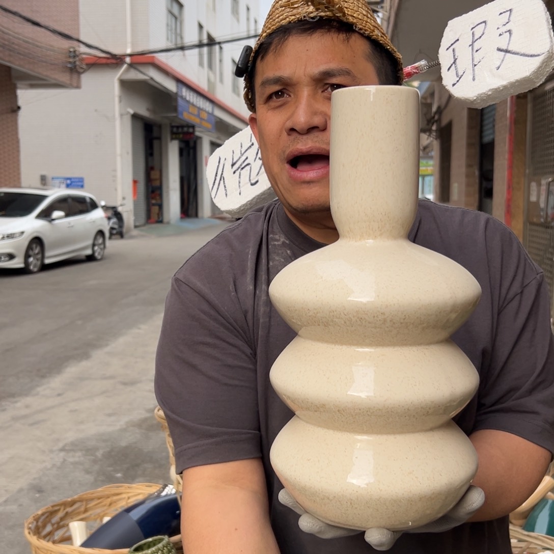 摆件37 号高中低温陶瓷工艺瓶（部分微瑕）