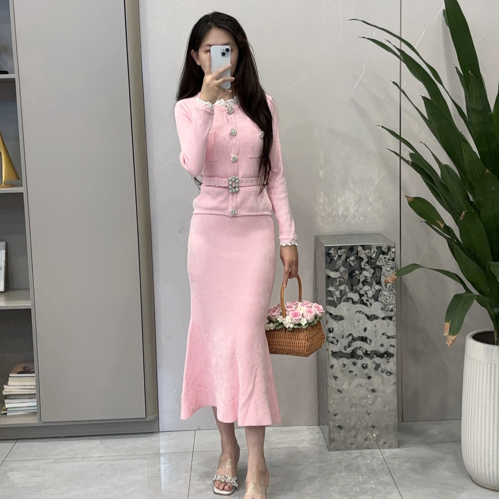 25289/25290/25323法式小香风时尚百搭长袖休闲小众轻奢气质套装