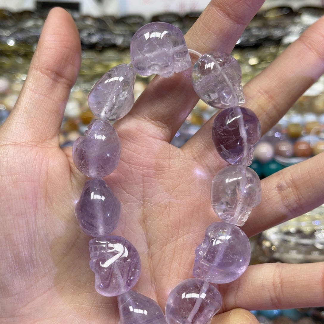 玛瑙/玉髓散珠天然紫水晶卡14.5✖️19共11颗