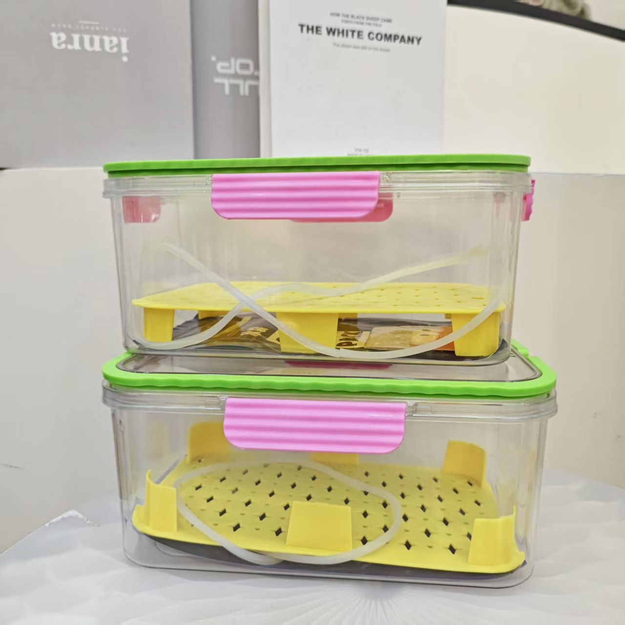 多巴胺手提保鲜盒大容量可爱野餐便携户外便当盒000000（随机发货）