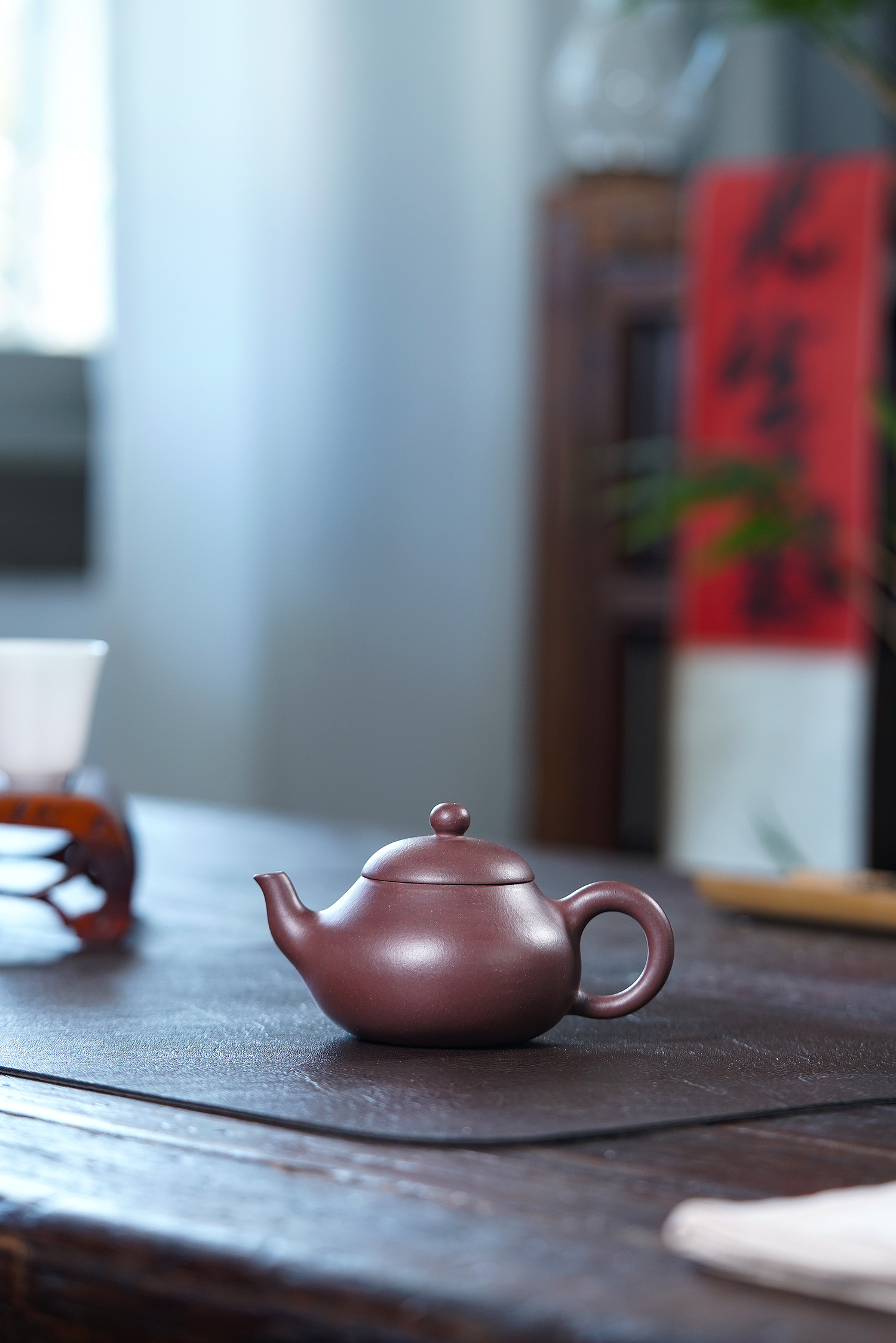 【禅砂居】小梨型_140cc_手工泥紫泥_全手工_宜兴原矿紫砂茶壶茶具