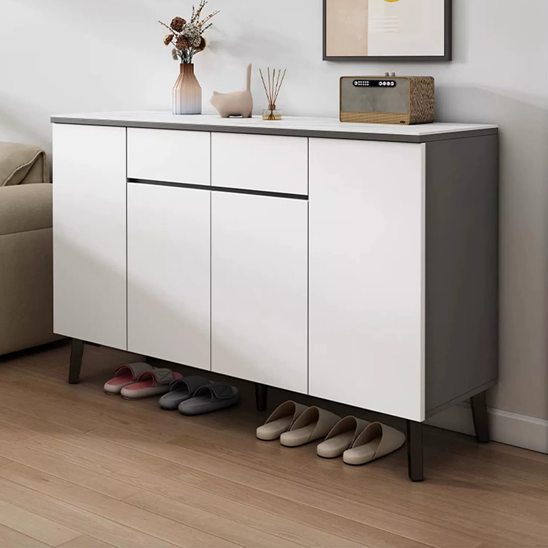 实木岩板鞋柜门口家用入户门新款轻奢玄关柜大容量收纳入门储物柜