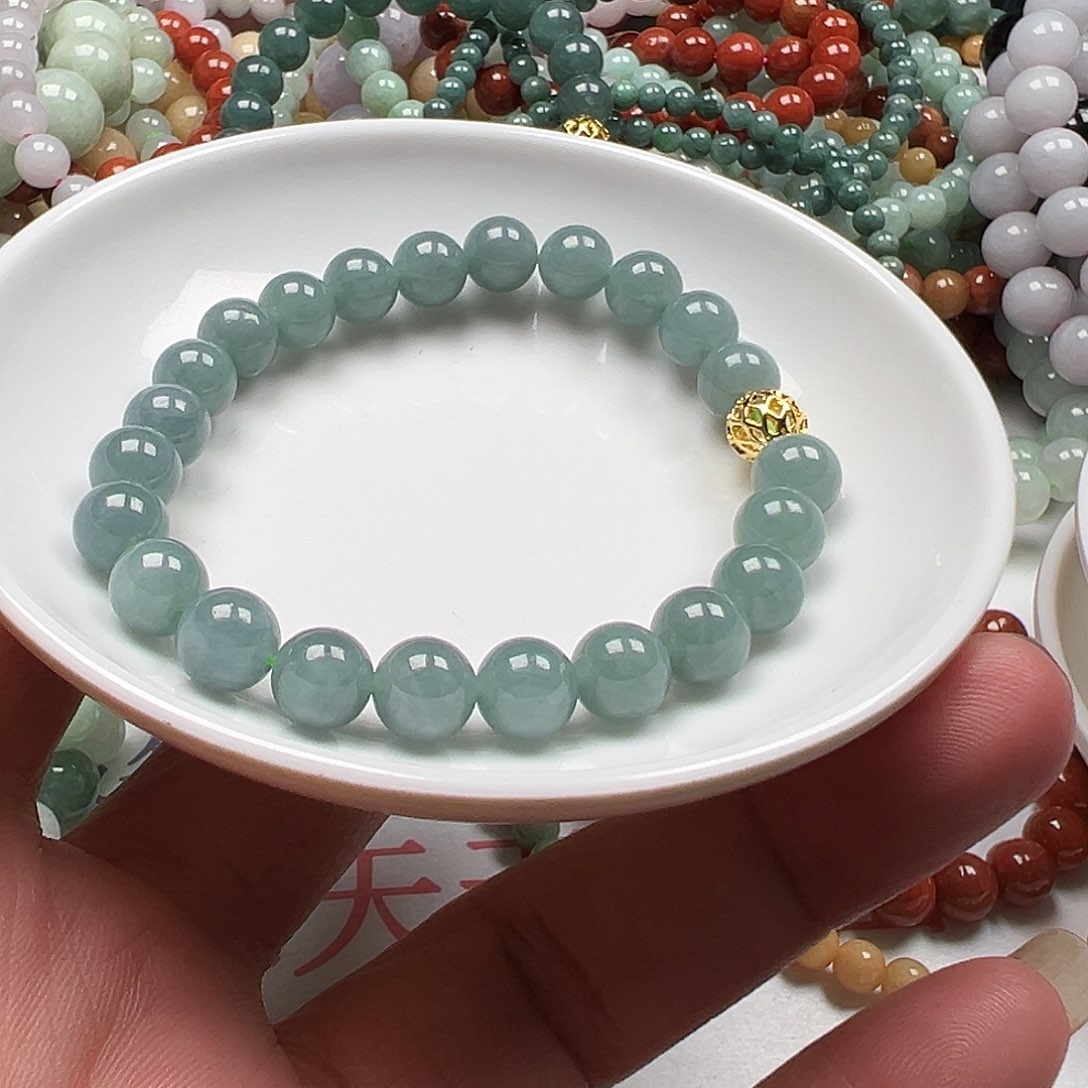 翡翠手链未镶嵌亦****宫货主老华货主老华