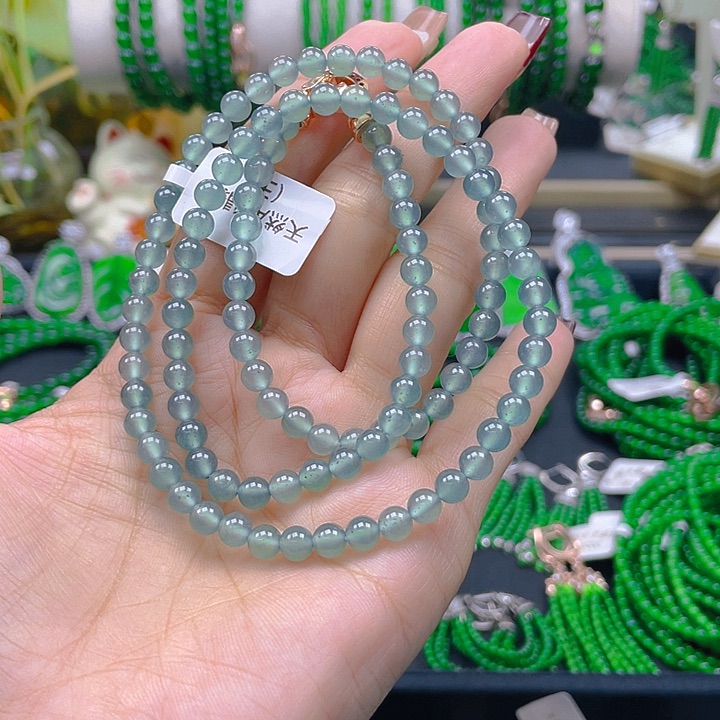 翡翠颈饰未镶嵌?****圆珠项链5