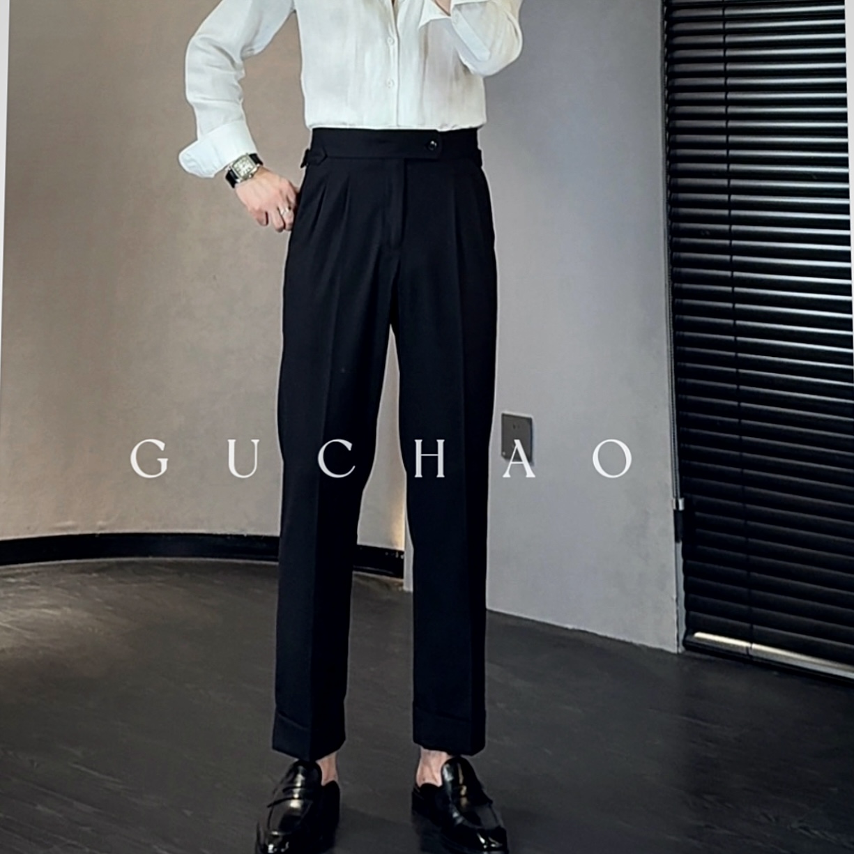 【Gc-古潮】-春夏-意式 高腰 那不勒斯 时装 直筒西裤