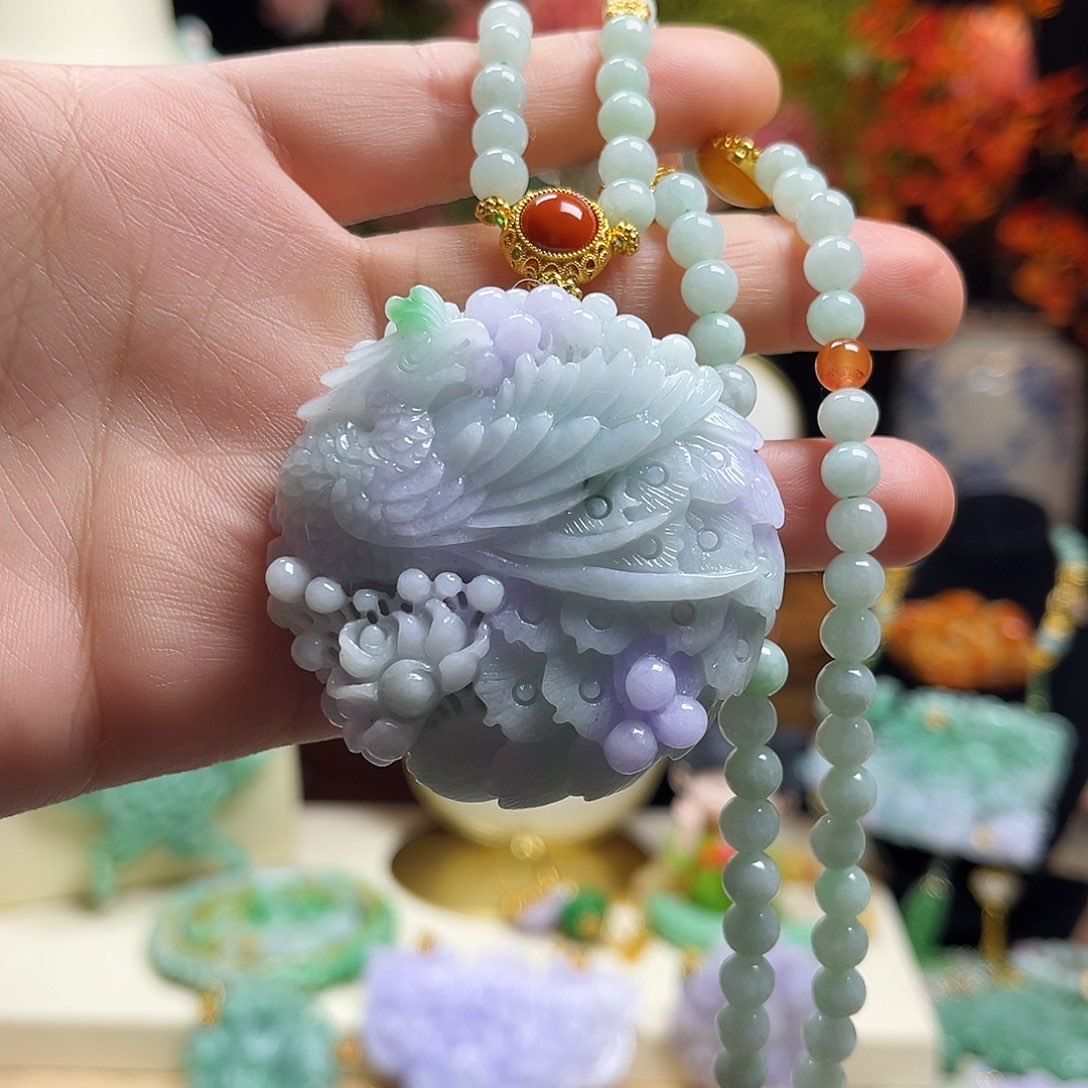 翡翠颈饰未镶嵌天然翡翠