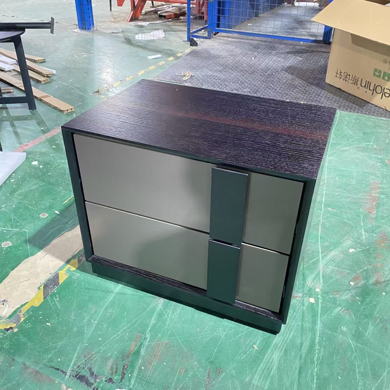 V421#60*40*50cm床头柜二斗柜【不包安装】库存尾货（铁三）