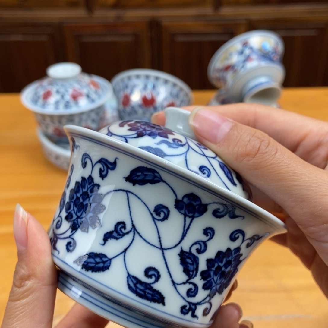 手绘现代茶具非古董