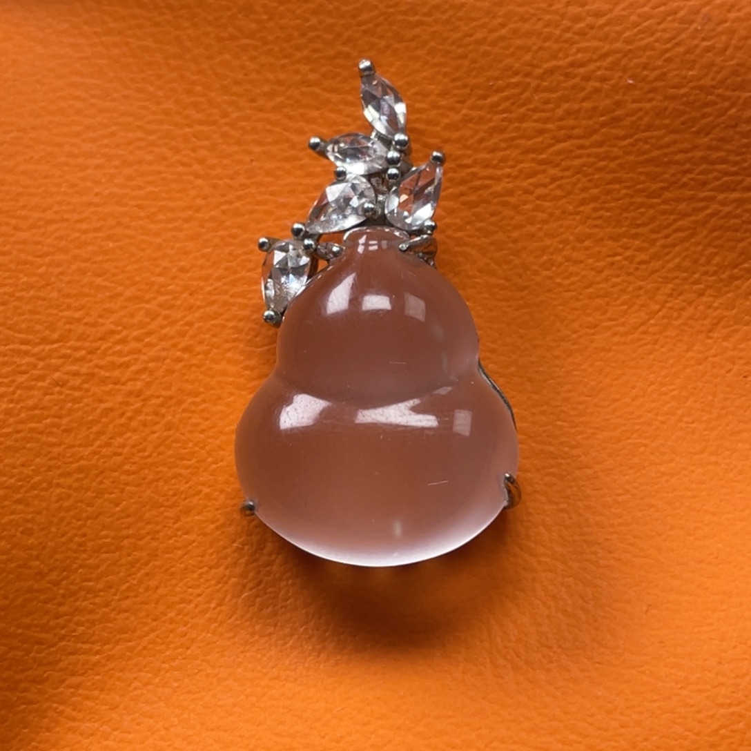 石英质玉银S925镶嵌颈饰葫芦