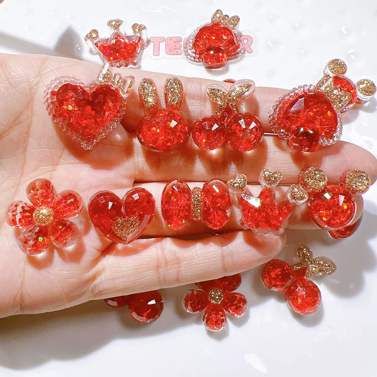 新年红透树脂DIY配件