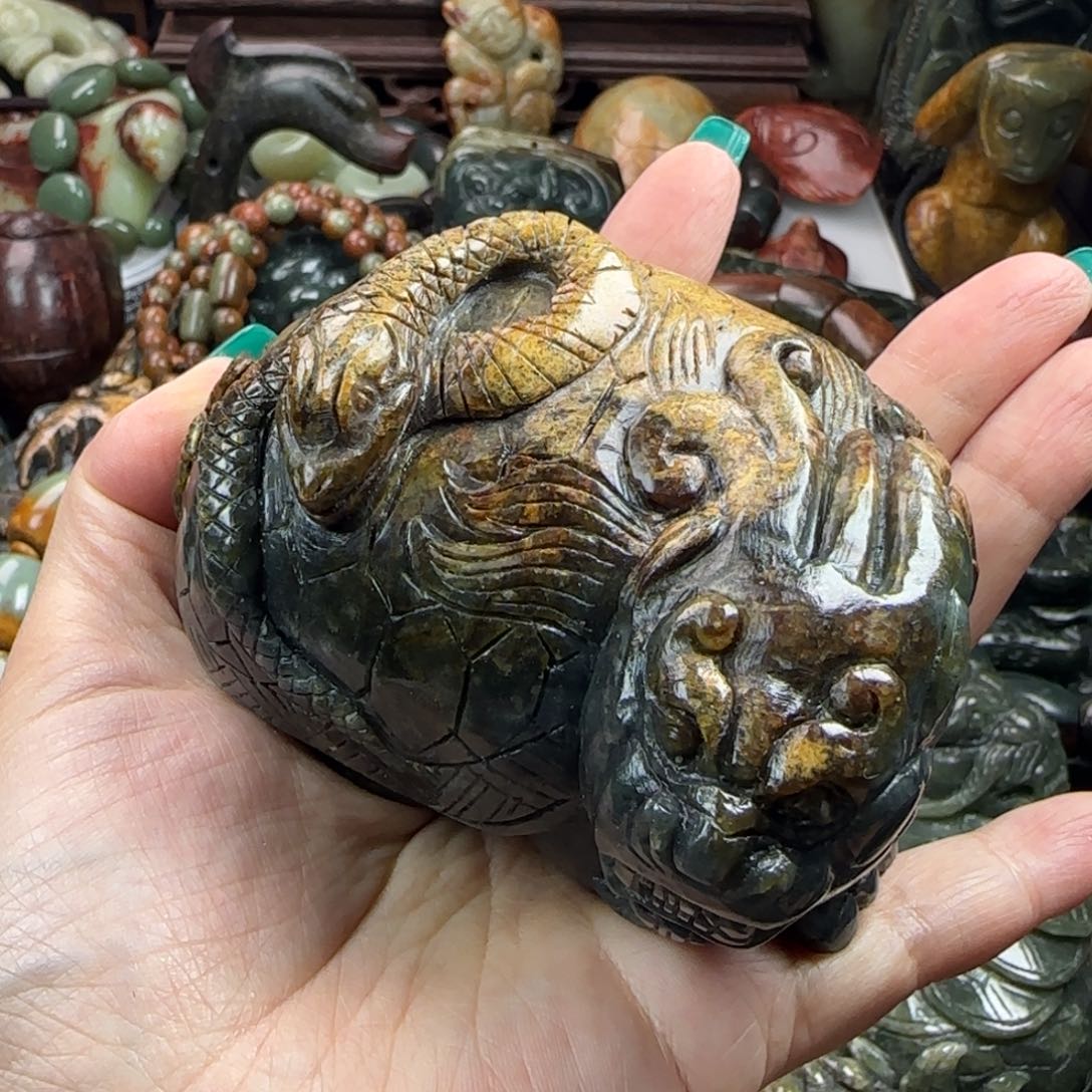 岫岩河磨玉（透闪石质玉）手把未镶嵌