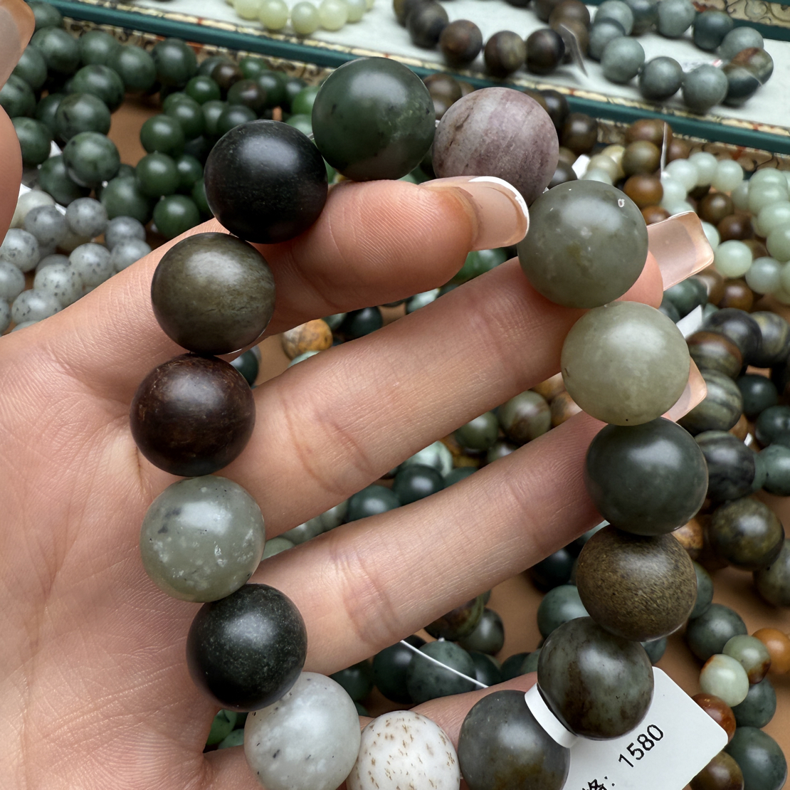 和田玉手串1213z拍一发一