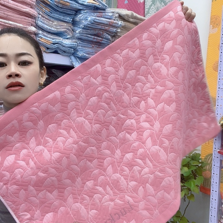 棉粉色小树叶纯棉