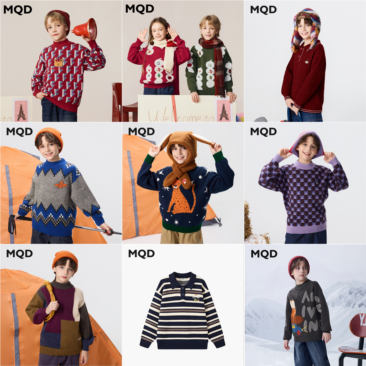 Z03【先选颜色，再选尺码】MQD童装25年冬季新品休闲针织毛衣