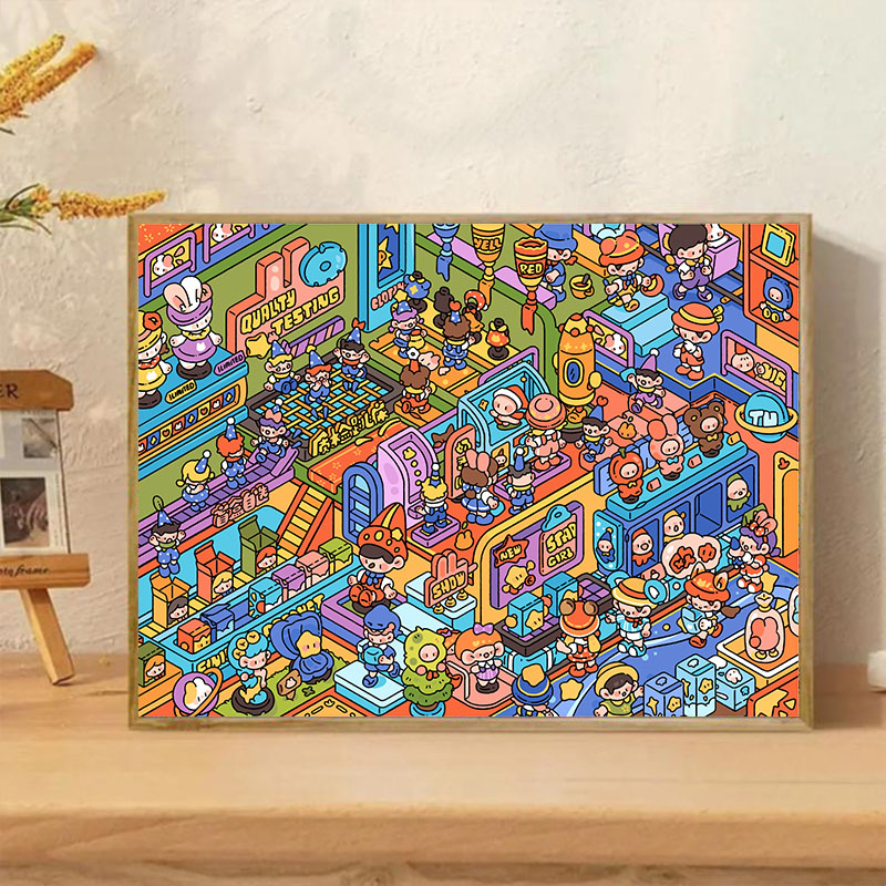 【十月上新】diy数字油画合集热卖款式解压治愈红字红线大颗粒画布