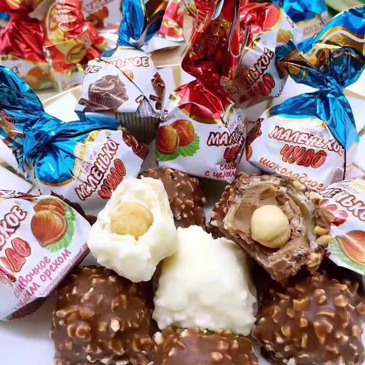 俄罗斯进口整颗榛子夹心糖果500克