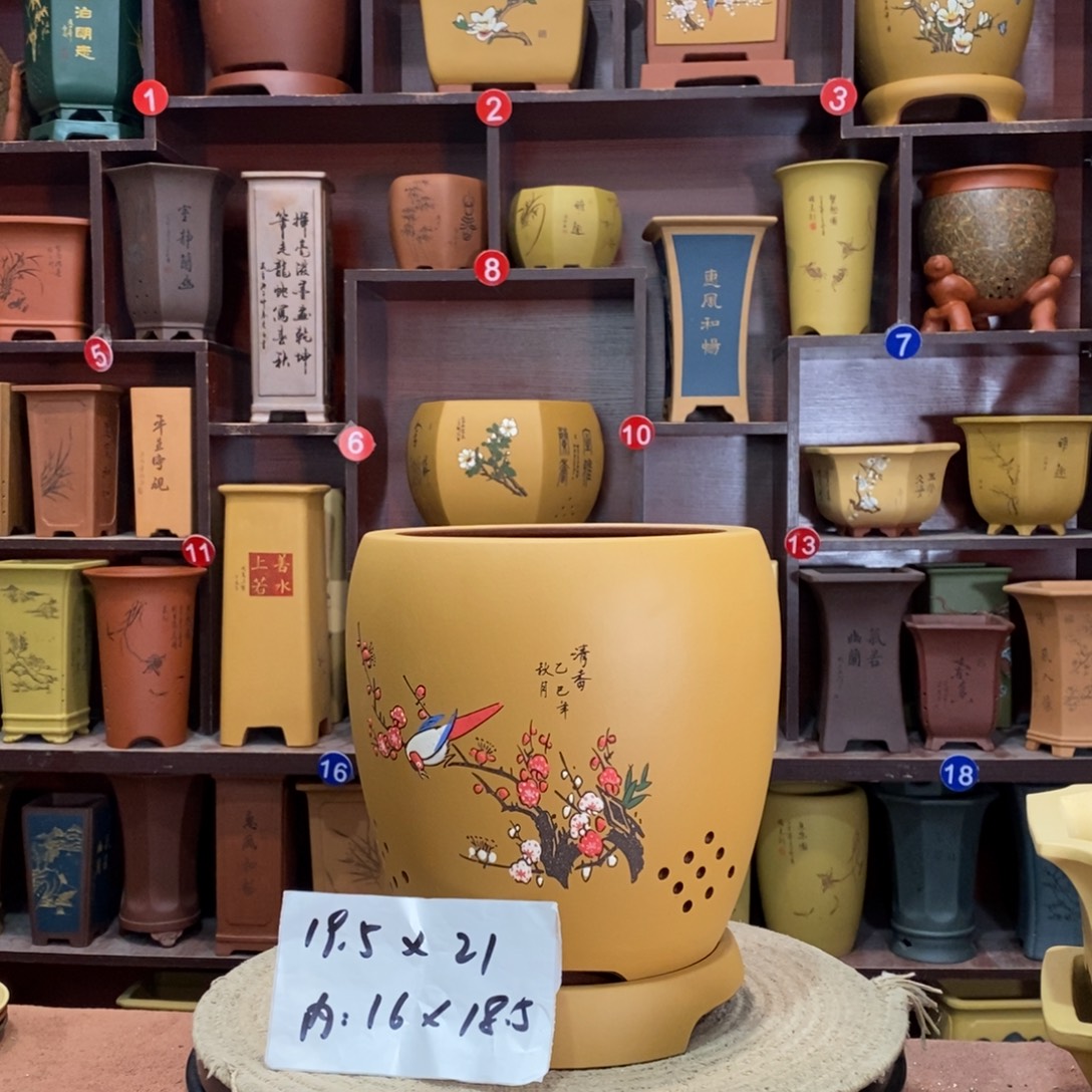 紫砂艺术紫砂花盆