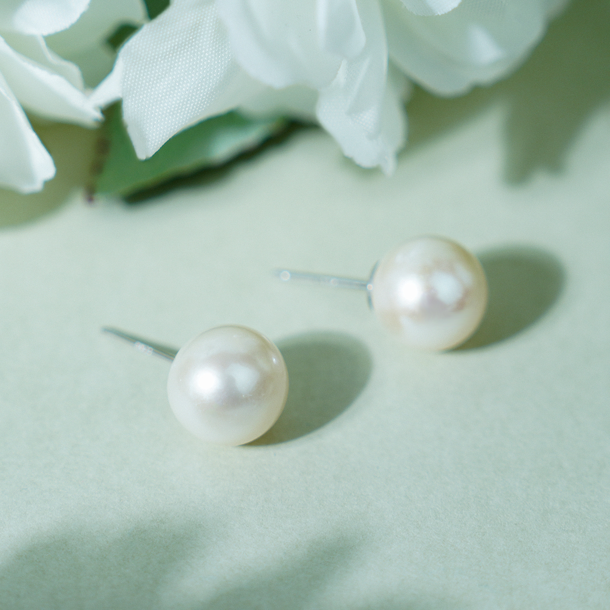 11-12mm兰梓w012银925淡水珍珠耳钉时尚百搭高级感ins