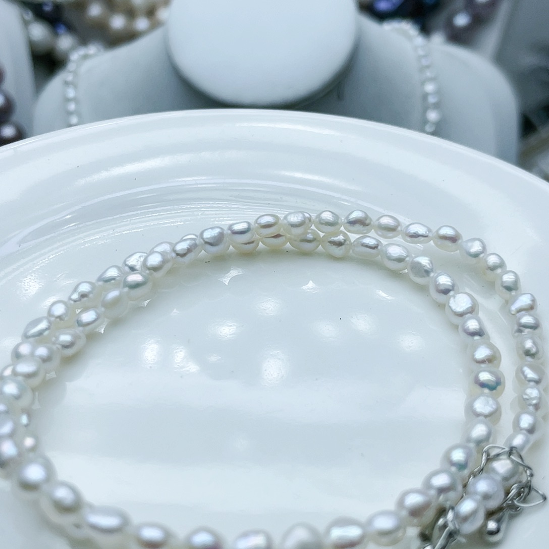 淡水珍珠颈饰钛钢