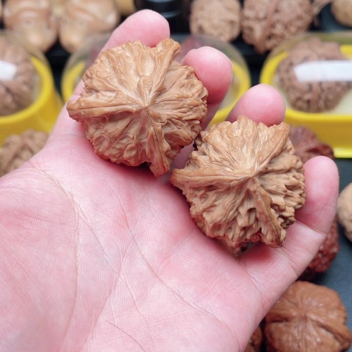 文玩核桃把件野生小众灯笼三棱奔42×41×40