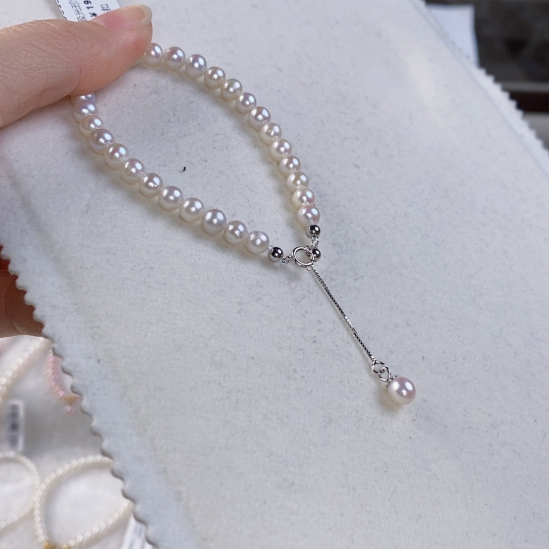 淡水珍珠手绳银S925镶嵌