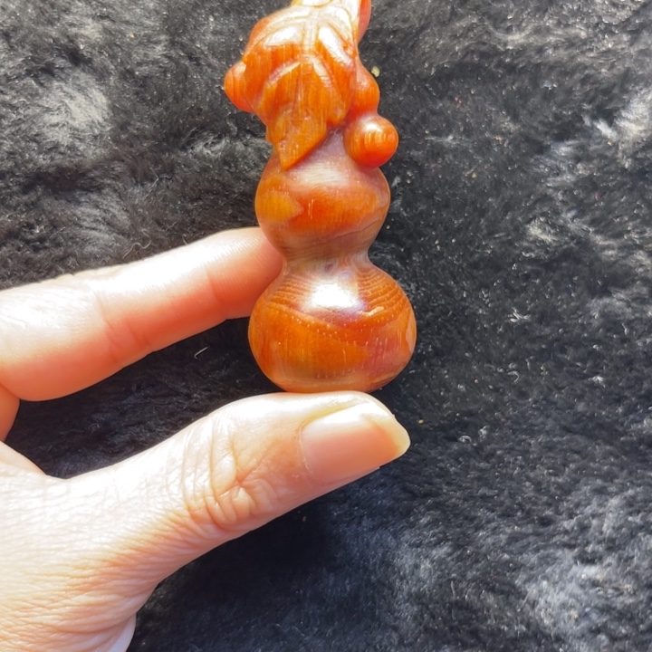 琥珀木原木琥珀木手把件葫芦
