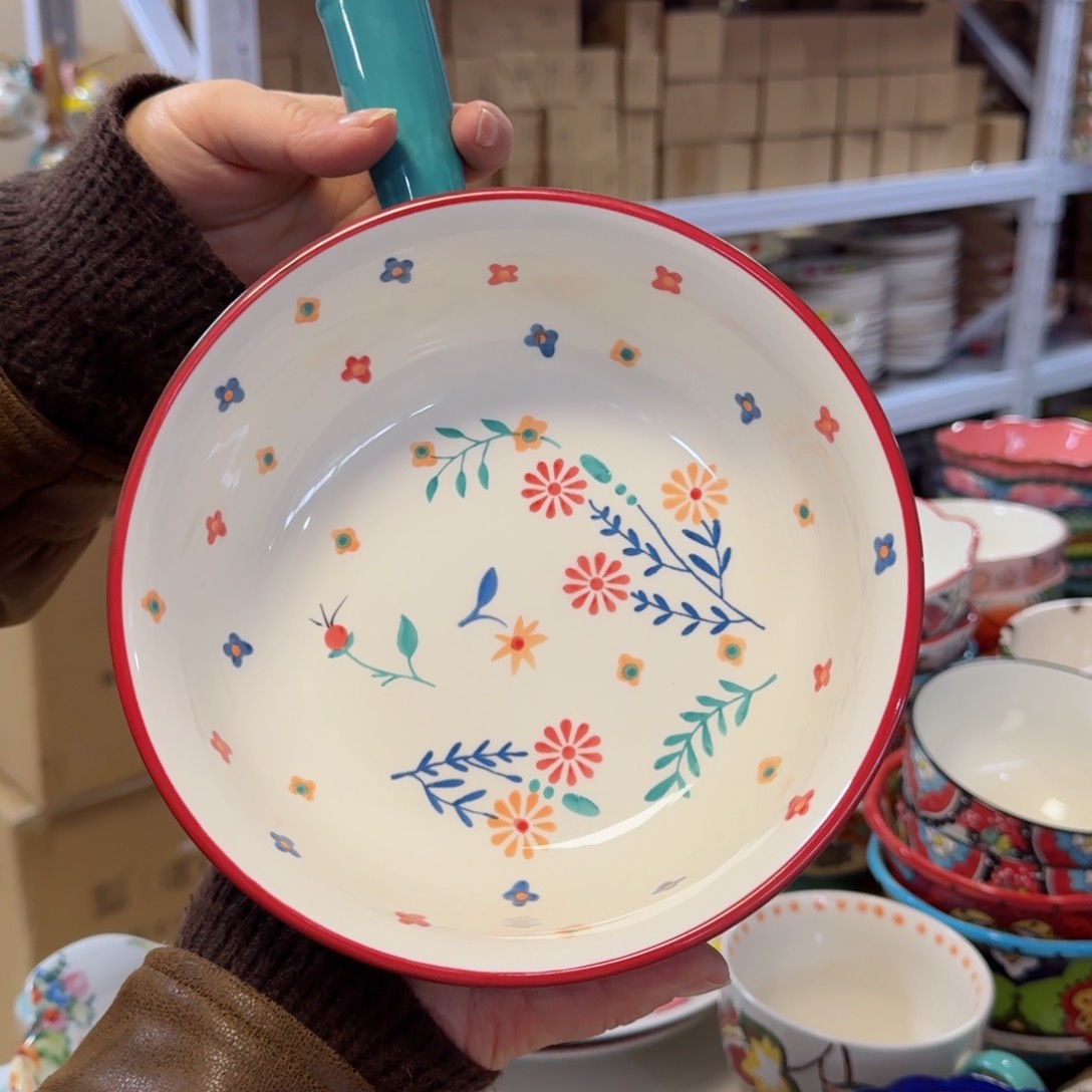 陶瓷7.5英寸延喜手柄碗一只看图