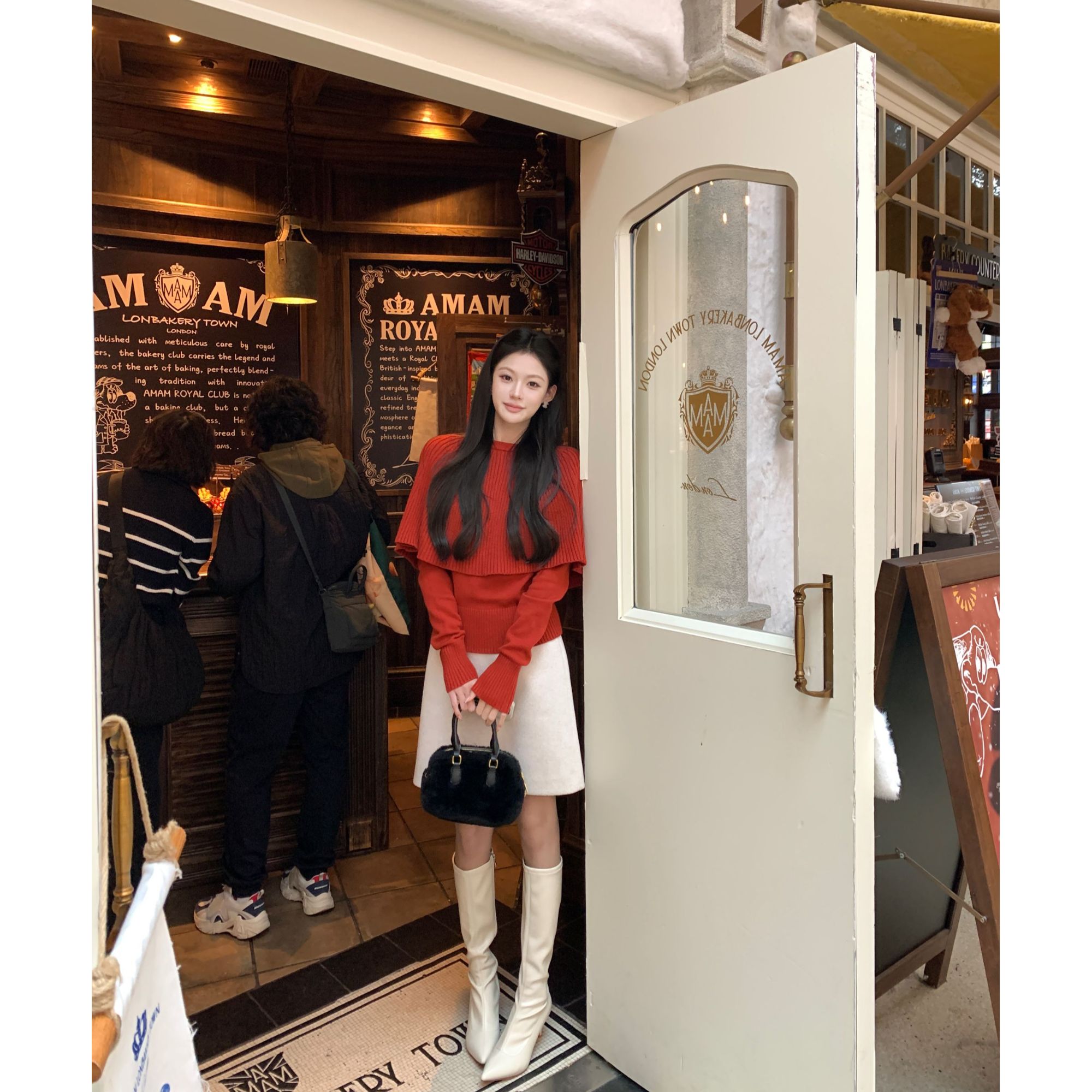 JINY | “冬日暖雾"【羊毛】混纺毛呢百搭包臀裙半身裙女 MAYQ30709